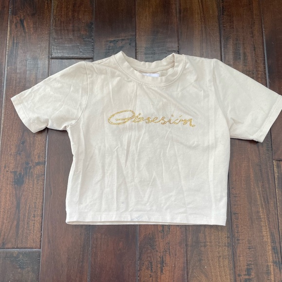 Bodied By Uchis Obsesión rhinestone baby tee - Picture 1 of 4
